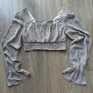 Leopard print off the shoulder Size S